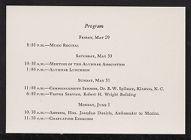 Commencement Program Card 1938